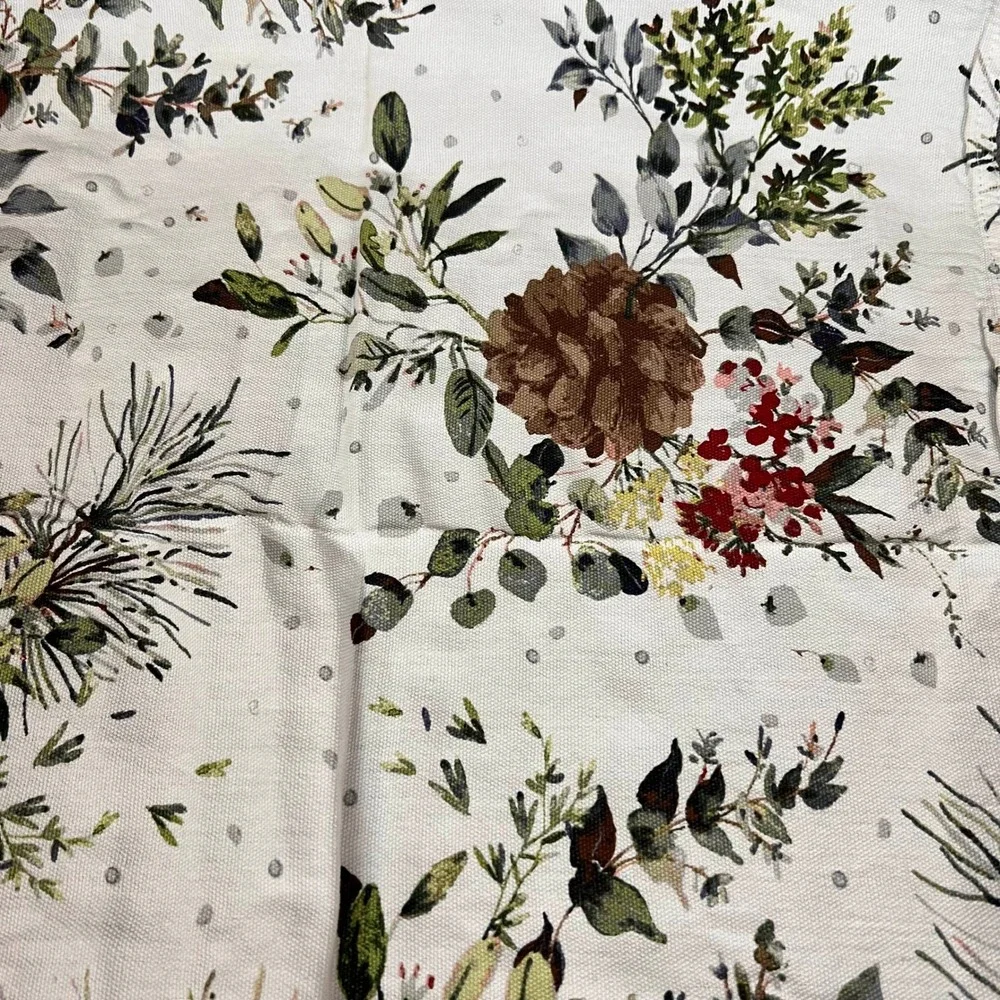 Ralph Lauren Home Pinecones & Floral Sprig‎ Print Napkins Set of 4 Festive